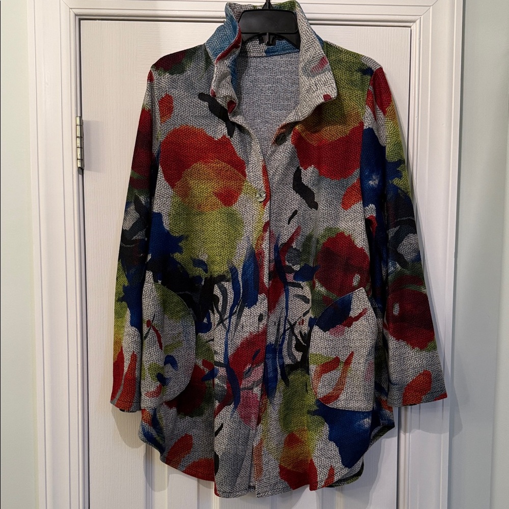 Multicolor Abstract Jacket